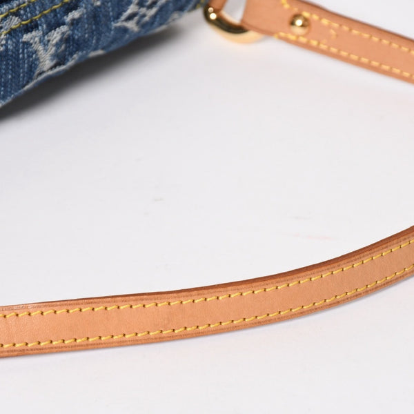 Very good condition LOUIS VUITTON Mini Pretty One Shoulder Bag M95050 Monogram Denim Indigo Blue Used 4a004766