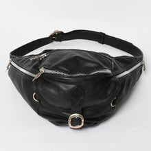 Load image into Gallery viewer, CHROME HEARTS クロムハーツ スナットバッグ XL ダガー ガンスリンガー レザーボディバッグ ウエストバッグ シルバー925 美品 中古 4a004646