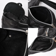 Load image into Gallery viewer, CHROME HEARTS クロムハーツ スナットバッグ XL ダガー ガンスリンガー レザーボディバッグ ウエストバッグ シルバー925 美品 中古 4a004646