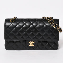 Very Good Condition CHANEL Chanel Matelasse 25 W Flap W Chain Shoulder Bag 22nd Series Coco Mark Caviar Skin Black Used 4a004749