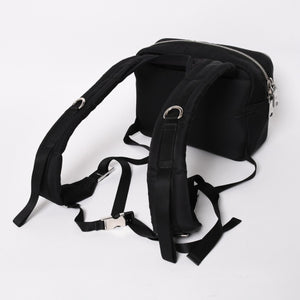 極美品 PRADA プラダ TESSUTO POCKET ナイロン バックパック リュック ボディバッグ 2VZ044 ブラック カーキ ラバーロゴ テスートナイロン シルバー金具 中古 4a004772