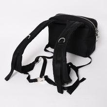 Load image into Gallery viewer, 極美品 PRADA プラダ TESSUTO POCKET ナイロン バックパック リュック ボディバッグ 2VZ044 ブラック カーキ ラバーロゴ テスートナイロン シルバー金具 中古 4a004772