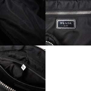 極美品 PRADA プラダ TESSUTO POCKET ナイロン バックパック リュック ボディバッグ 2VZ044 ブラック カーキ ラバーロゴ テスートナイロン シルバー金具 中古 4a004772