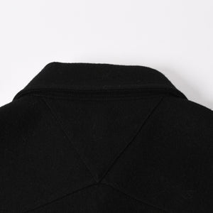極美品 BOTTEGAVENETA ボッテガヴェネタ ウールジャケット クロップド ジップアップ 646907 V0AW0 ブラック シルバー金具 中古 4a004823