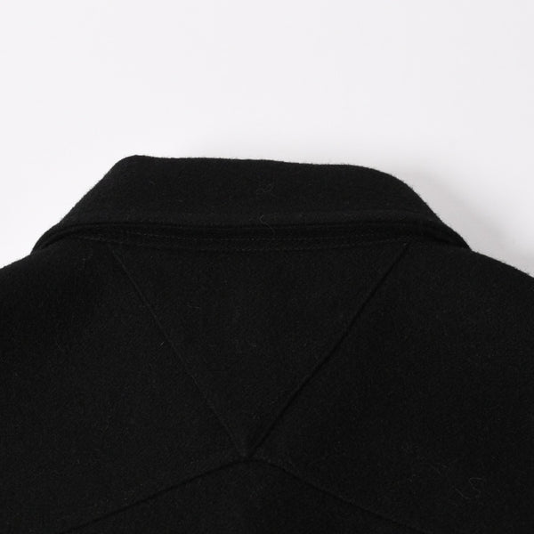 極美品 BOTTEGAVENETA ボッテガヴェネタ ウールジャケット クロップド ジップアップ 646907 V0AW0 ブラック シルバー金具 中古 4a004823