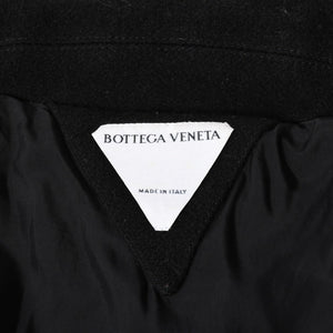 極美品 BOTTEGAVENETA ボッテガヴェネタ ウールジャケット クロップド ジップアップ 646907 V0AW0 ブラック シルバー金具 中古 4a004823