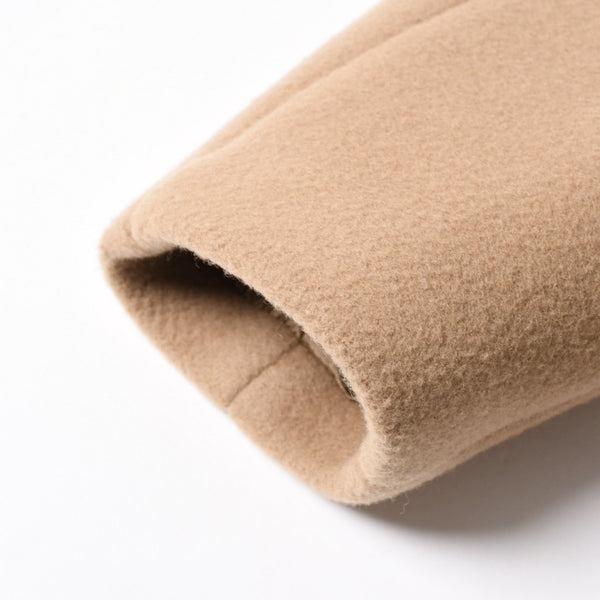 Very Good Condition PRADA Short Coat Poncho Beige Brown Single Breasted Cape Jacket Size 40 Used 4a004699