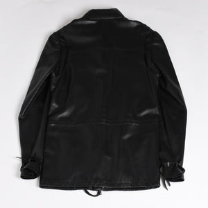 極美品 DIOR HOMME ディオール オム 04SS ストリップ期 レザージャケット 4EH5043006 サイズ46 ブラック エディ期 中古 4a004517