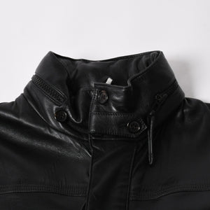 極美品 DIOR HOMME ディオール オム 04SS ストリップ期 レザージャケット 4EH5043006 サイズ46 ブラック エディ期 中古 4a004517