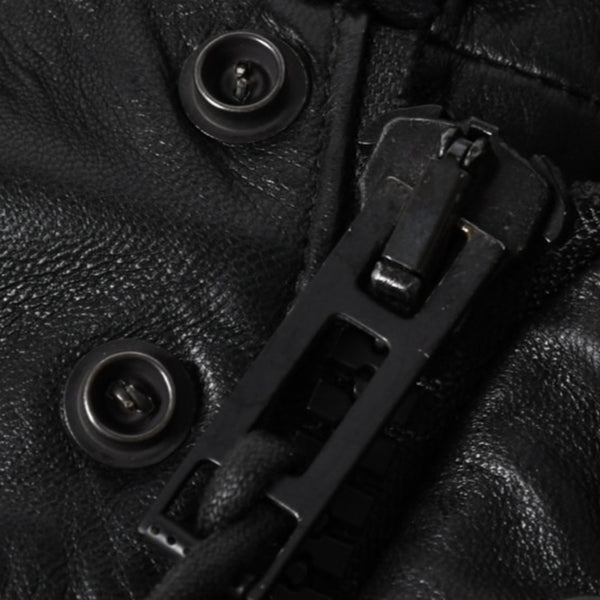極美品 DIOR HOMME ディオール オム 04SS ストリップ期 レザージャケット 4EH5043006 サイズ46 ブラック エディ期 中古 4a004517