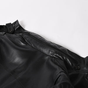 極美品 DIOR HOMME ディオール オム 04SS ストリップ期 レザージャケット 4EH5043006 サイズ46 ブラック エディ期 中古 4a004517