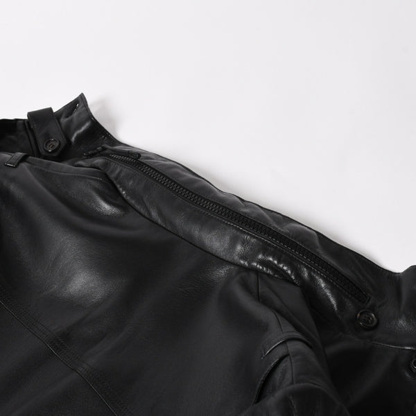 極美品 DIOR HOMME ディオール オム 04SS ストリップ期 レザージャケット 4EH5043006 サイズ46 ブラック エディ期 中古 4a004517