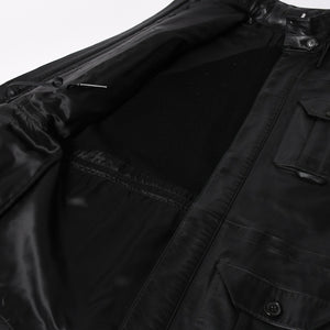 極美品 DIOR HOMME ディオール オム 04SS ストリップ期 レザージャケット 4EH5043006 サイズ46 ブラック エディ期 中古 4a004517