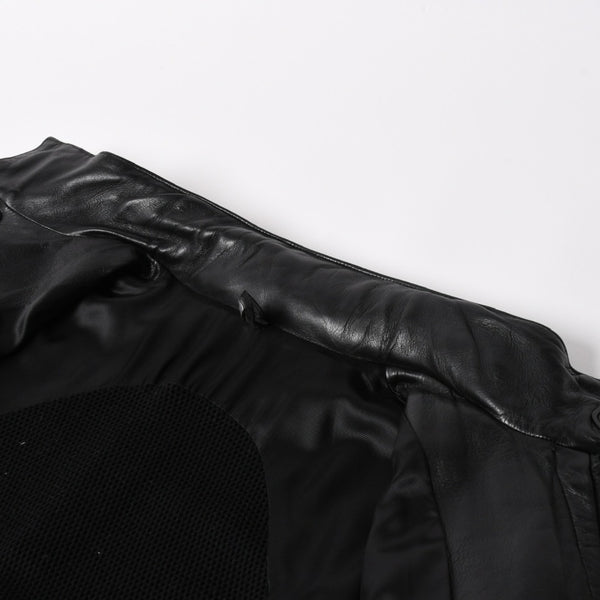 極美品 DIOR HOMME ディオール オム 04SS ストリップ期 レザージャケット 4EH5043006 サイズ46 ブラック エディ期 中古 4a004517