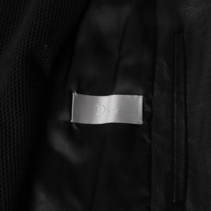 極美品 DIOR HOMME ディオール オム 04SS ストリップ期 レザージャケット 4EH5043006 サイズ46 ブラック エディ期 中古 4a004517