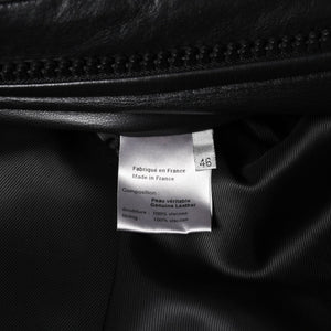 極美品 DIOR HOMME ディオール オム 04SS ストリップ期 レザージャケット 4EH5043006 サイズ46 ブラック エディ期 中古 4a004517