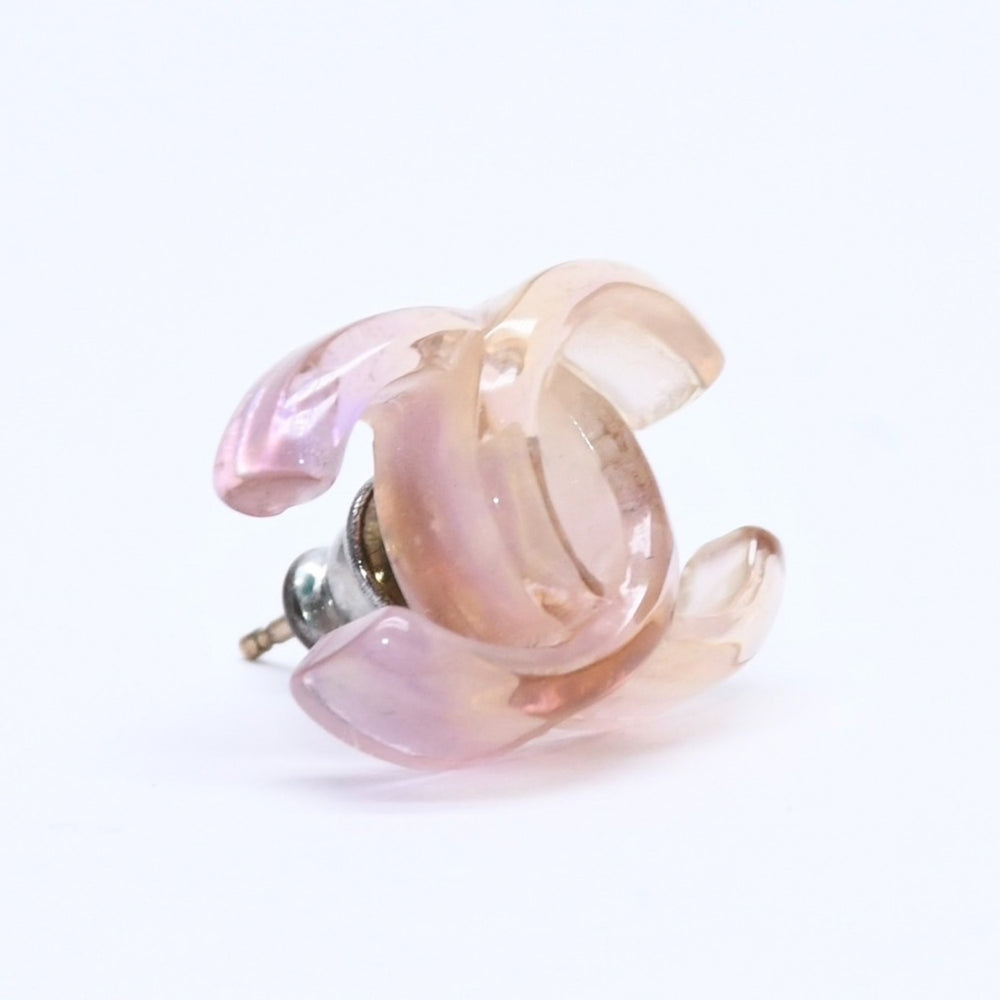 CHANEL Cocomark earrings Weight approx. 2.17g 02P stamp Resin metal Purple Brown Gradient For both ears Good condition Used 4a004556
