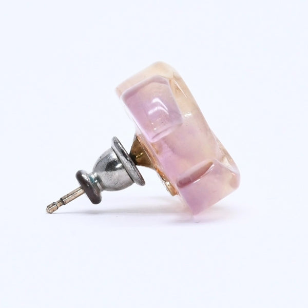 CHANEL シャネル ココマーク ピアス 重量約2.17g 02P刻印 樹脂系 メタル パープル ブラウン グラデーション 両耳用 美品 中古 4a004556