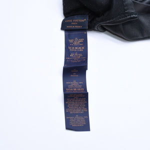 極美品 LOUIS VUITTON ルイヴィトン グローブ Black ブラック ラムレザー レザー ゴールド金具 M7211E 中古 4a004692