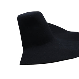 Yohji Yamamoto FEMME 18SS Wool Hat Hat FW-H07-162 Black Archive Good Condition Used 4a004789