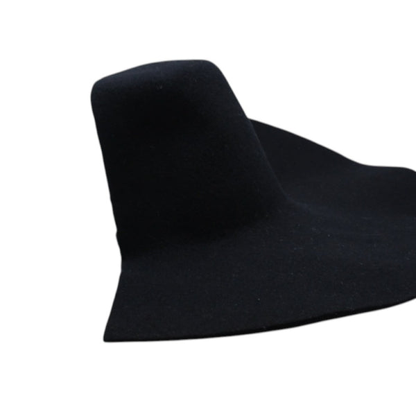 Yohji Yamamoto FEMME 18SS Wool Hat Hat FW-H07-162 Black Archive Good Condition Used 4a004789