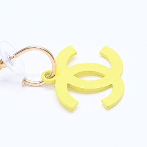 極美品 CHANEL シャネル ココマーク ピアス イヤリング イエロー 黄色 ゴールド金具 03S刻印 重量約5.94g 中古 4a004555