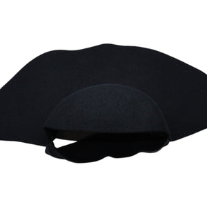 Yohji Yamamoto FEMME 18SS Wool Hat Hat FW-H07-162 Black Archive Good Condition Used 4a004789