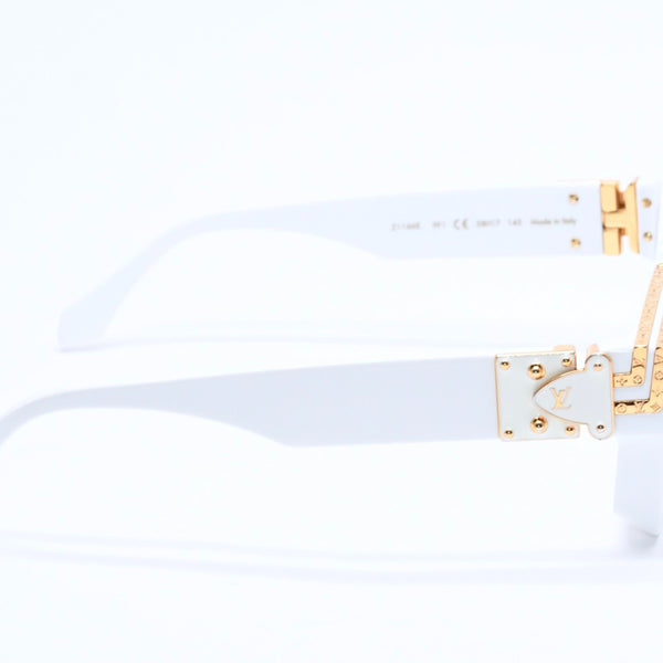 LOUIS VUITTON ルイヴィトン サングラス 1.1 ミリオネア アイウェア Z1166E 9F1 サイズ58□17 145 ホワイト 美品 中古 4a004827