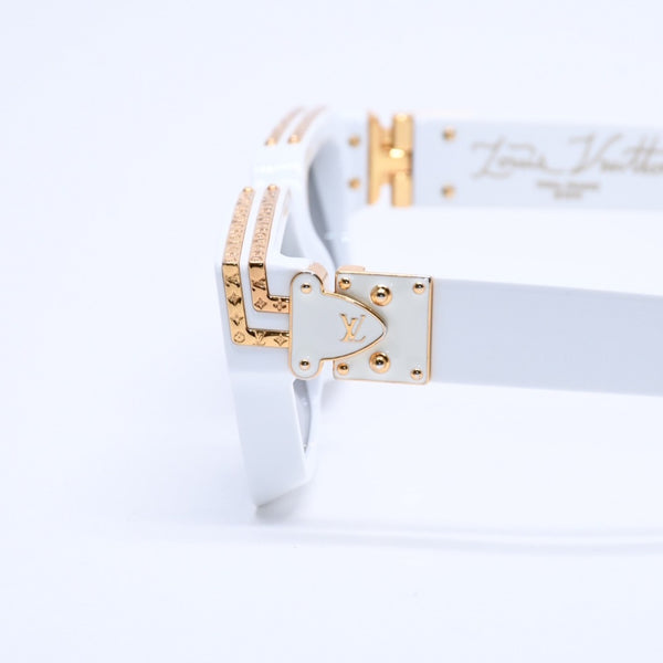 LOUIS VUITTON ルイヴィトン サングラス 1.1 ミリオネア アイウェア Z1166E 9F1 サイズ58□17 145 ホワイト 美品 中古 4a004827