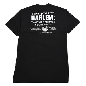 極美品 JIM JONES ジム ジョーンズ Harlem Diary of a Summer 半袖Tシャツ サイズ4XL ByrdGang プロモーション ブラック 中古 4a004791