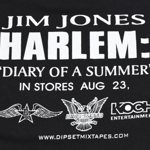 極美品 JIM JONES ジム ジョーンズ Harlem Diary of a Summer 半袖Tシャツ サイズ4XL ByrdGang プロモーション ブラック 中古 4a004791