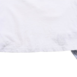 極美品 MIU MIU ミュウミュウ クリスタル クロップド 長袖 Tシャツ MJL816 ストライプ ラインストーン ライトブルー XSサイズ 中古 4a004813