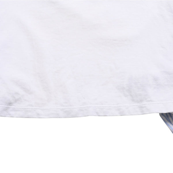 極美品 MIU MIU ミュウミュウ クリスタル クロップド 長袖 Tシャツ MJL816 ストライプ ラインストーン ライトブルー XSサイズ 中古 4a004813