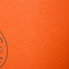 Load image into Gallery viewer, HERMES エルメス サドルボックス SADDLE BOX H800104E インテリア 小物入れ オレンジ シルバー 美品 中古 4a004803