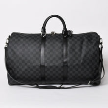 Load image into Gallery viewer, 極美品 ルイヴィトン LOUIS VUITTON キーポル バンドリエール 55 ボストンバッグ ダミエ グラフィット ブラック N41413 中古 4a005353
