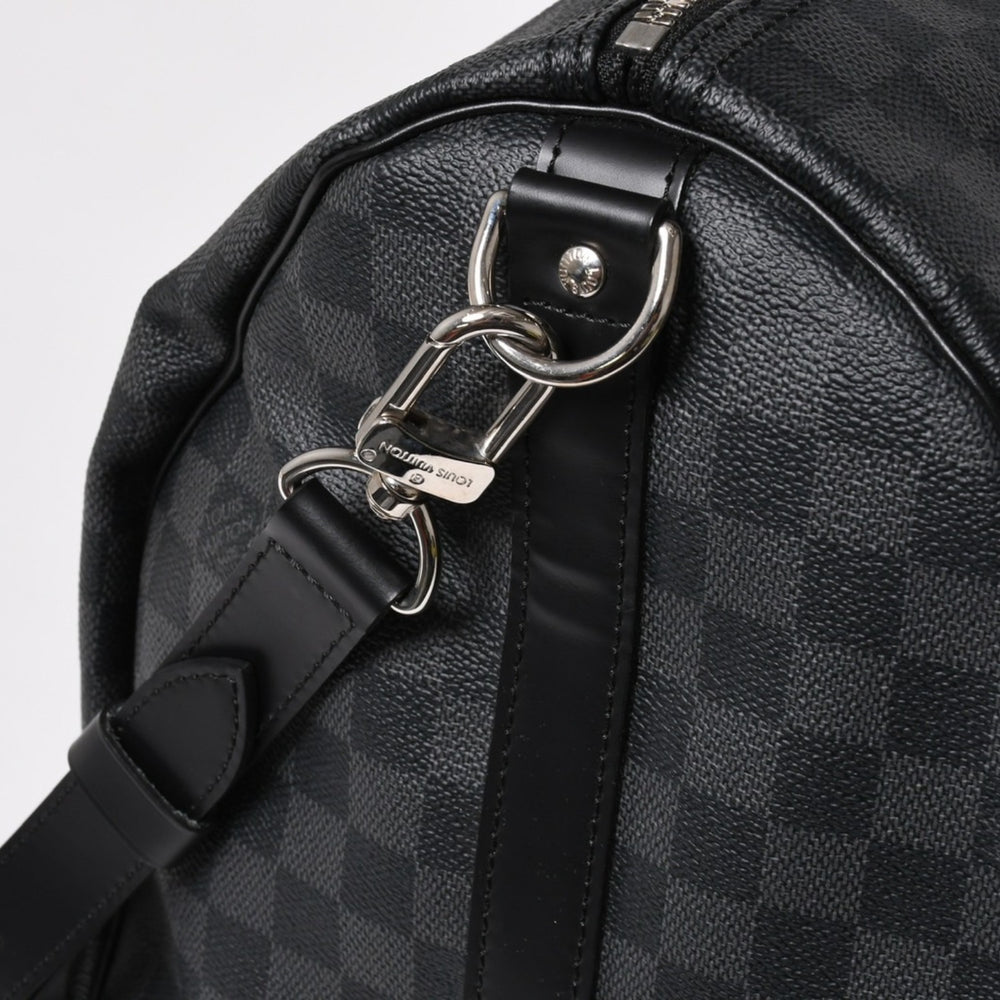 極美品 ルイヴィトン LOUIS VUITTON キーポル バンドリエール 55 ボストンバッグ ダミエ グラフィット ブラック N41413 中古 4a005353