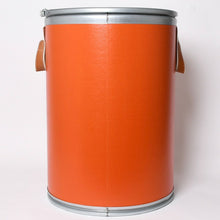 Load image into Gallery viewer, HERMES エルメス サドルボックス SADDLE BOX H800104E インテリア 小物入れ オレンジ シルバー 美品 中古 4a004803