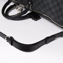 Load image into Gallery viewer, 極美品 ルイヴィトン LOUIS VUITTON キーポル バンドリエール 55 ボストンバッグ ダミエ グラフィット ブラック N41413 中古 4a005353