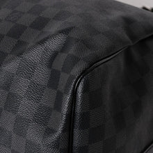 Load image into Gallery viewer, 極美品 ルイヴィトン LOUIS VUITTON キーポル バンドリエール 55 ボストンバッグ ダミエ グラフィット ブラック N41413 中古 4a005353