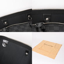 Load image into Gallery viewer, 極美品 ルイヴィトン LOUIS VUITTON キーポル バンドリエール 55 ボストンバッグ ダミエ グラフィット ブラック N41413 中古 4a005353