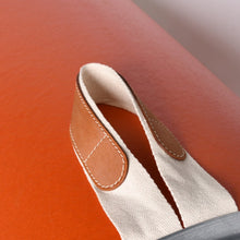 Load image into Gallery viewer, HERMES エルメス サドルボックス SADDLE BOX H800104E インテリア 小物入れ オレンジ シルバー 美品 中古 4a004803