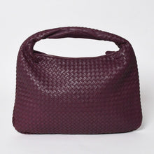 Load image into Gallery viewer, 極美品 BOTTEGA VENETA ボッテガヴェネタ イントレチャート ワンショルダーバッグ ワインレッド パープル 中古 4a005417