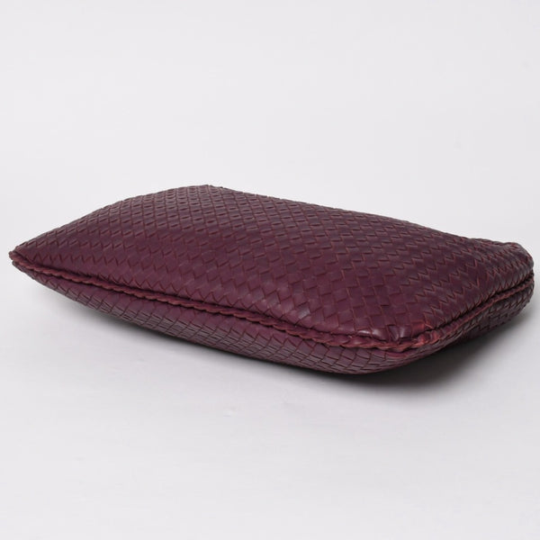 Very Good Condition BOTTEGA VENETA Bottega Veneta Intrecciato One Shoulder Bag Wine Red Purple Used 4a005417