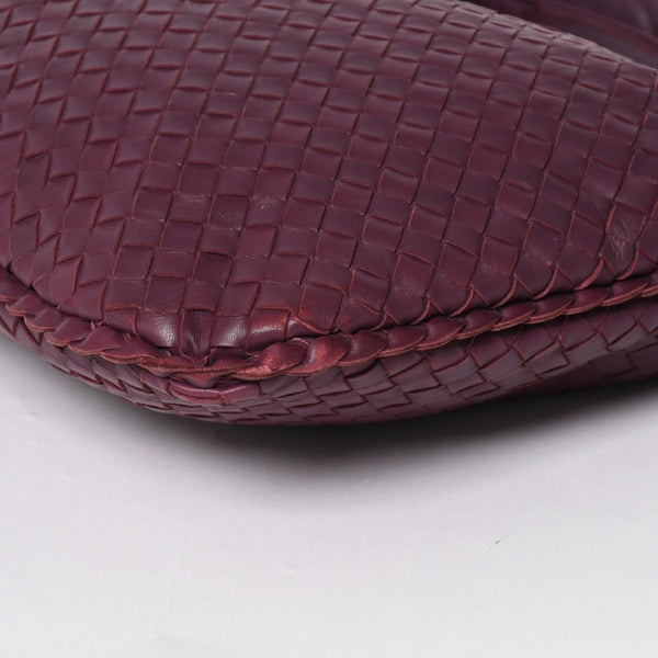 Very Good Condition BOTTEGA VENETA Bottega Veneta Intrecciato One Shoulder Bag Wine Red Purple Used 4a005417