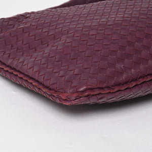 Very Good Condition BOTTEGA VENETA Bottega Veneta Intrecciato One Shoulder Bag Wine Red Purple Used 4a005417
