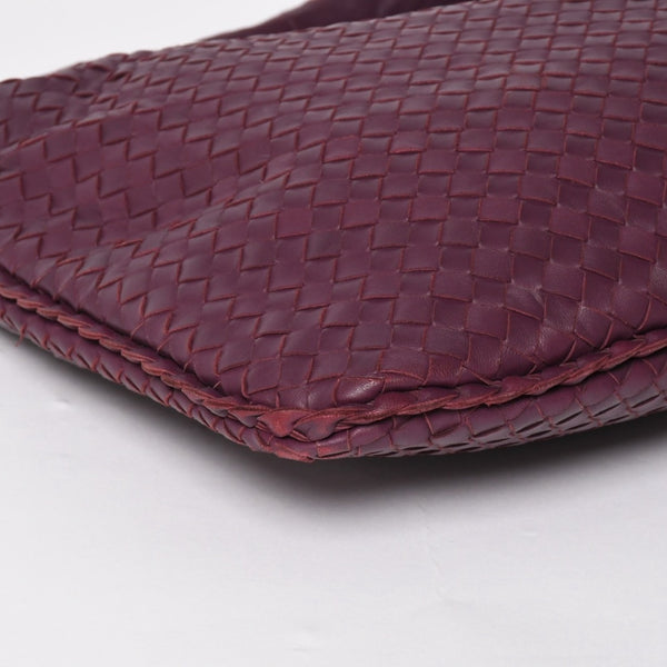 Very Good Condition BOTTEGA VENETA Bottega Veneta Intrecciato One Shoulder Bag Wine Red Purple Used 4a005417