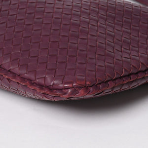 Very Good Condition BOTTEGA VENETA Bottega Veneta Intrecciato One Shoulder Bag Wine Red Purple Used 4a005417