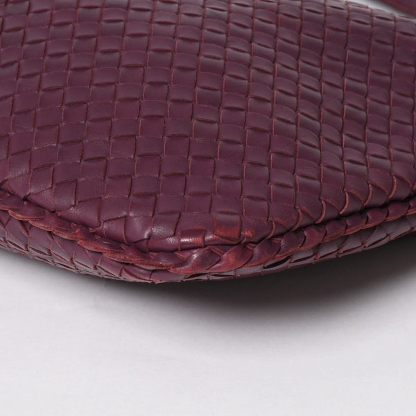 Very Good Condition BOTTEGA VENETA Bottega Veneta Intrecciato One Shoulder Bag Wine Red Purple Used 4a005417