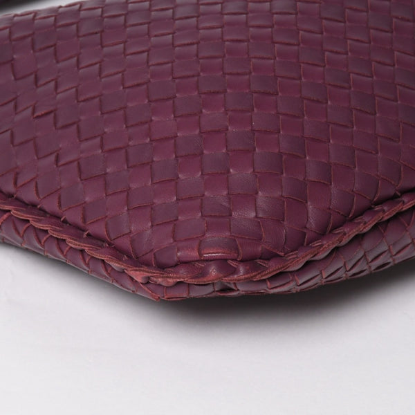 Very Good Condition BOTTEGA VENETA Bottega Veneta Intrecciato One Shoulder Bag Wine Red Purple Used 4a005417