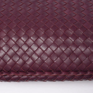 Very Good Condition BOTTEGA VENETA Bottega Veneta Intrecciato One Shoulder Bag Wine Red Purple Used 4a005417